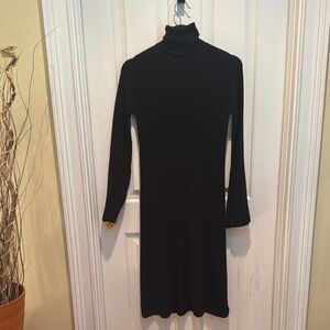 Twin-set Simona Barbieri Elegant Black Turtleneck Dress Made in Italy 🇮🇹